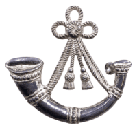 WW2 British Officers Silver Hallmarked Ox & Bucks Light Infantry Cap Badge