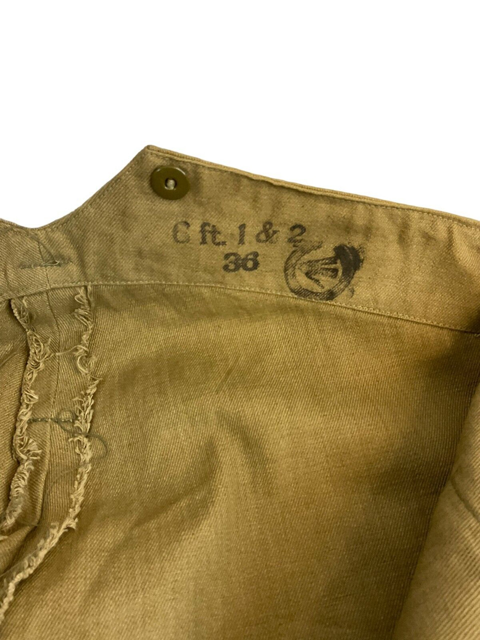 WW1 Canadian CEF Khaki Cotton Drill Riding Breeches Trousers Pants WW1 Canadian CEF Khaki Cotton Drill Riding Breeches Trousers Pants