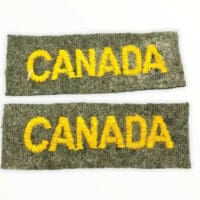 WW2 Canadian CWAC CANADA Womens Army Corps Shoulder Titles Pair 1