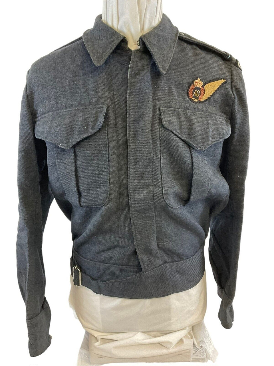 WW2 Canadian RCAF Air Gunners AG Officers Battle Dress Jacket C Broad Arrowed WW2 Canadian RCAF Air Gunners AG Officers Battle Dress Jacket C Broad Arrowed