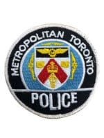 Canadian Metropolitan Toronto Ontario Police Patch White Border Canadian Metropolitan Toronto Ontario Police Patch White Border