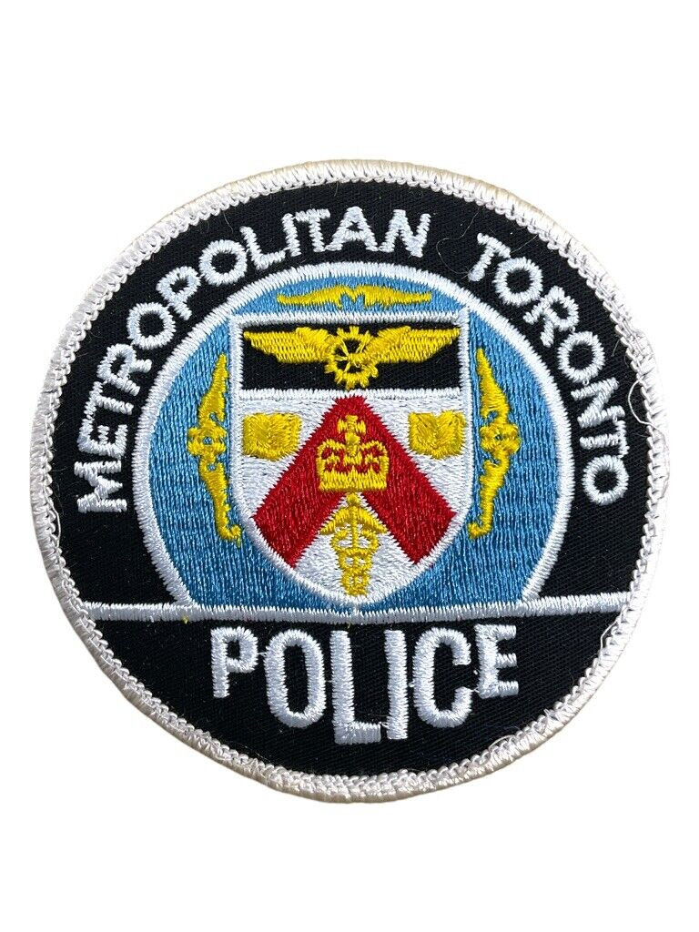 Canadian Metropolitan Toronto Ontario Police Patch White Border Canadian Metropolitan Toronto Ontario Police Patch White Border
