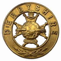 British Derbyshire Regiment Helmet Plate Centre
