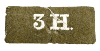 WW1 British BEF 3rd Hussars Slip On Shoulder Title Insignia Patch WW1 British BEF 3rd Hussars Slip On Shoulder Title Insignia Patch