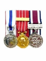 Canadian Forces Miniature Medal Group X 3 CD and Bar Silver Jubilee Commissioner
