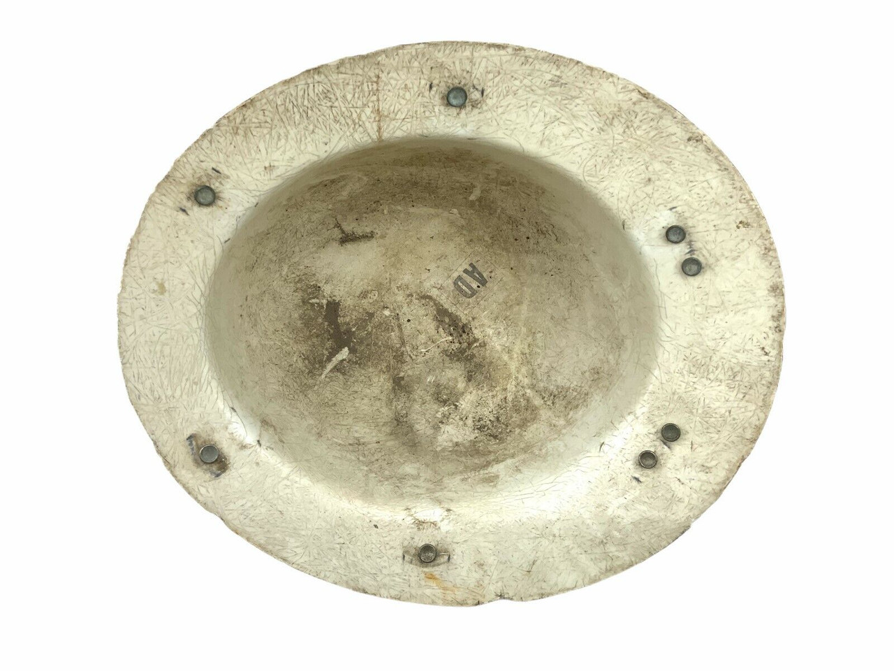 US Civil Defense White Fiber Hard Hat Helmet US Civil Defense White Fiber Hard Hat Helmet