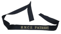 Royal Canadian Navy HMCS Patriot Cap Tally Full Length Royal Canadian Navy HMCS Patriot Cap Tally Full Length