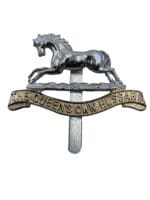 British Queens Own Hussars Staybright Cap Badge