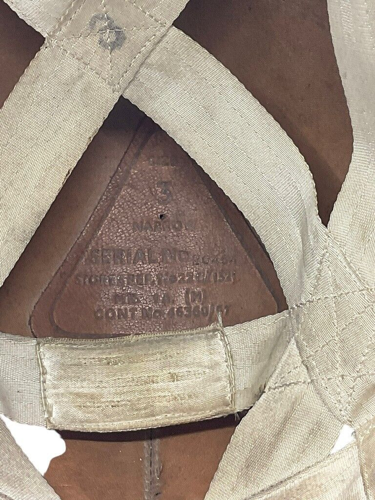 British RAF Bonedome Jet Helmet 1957 Dated Size 3 British RAF Bonedome Jet Helmet 1957 Dated Size 3