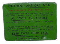 WW2 British Ointment Anti-Gas #6 Green Tin with Contents