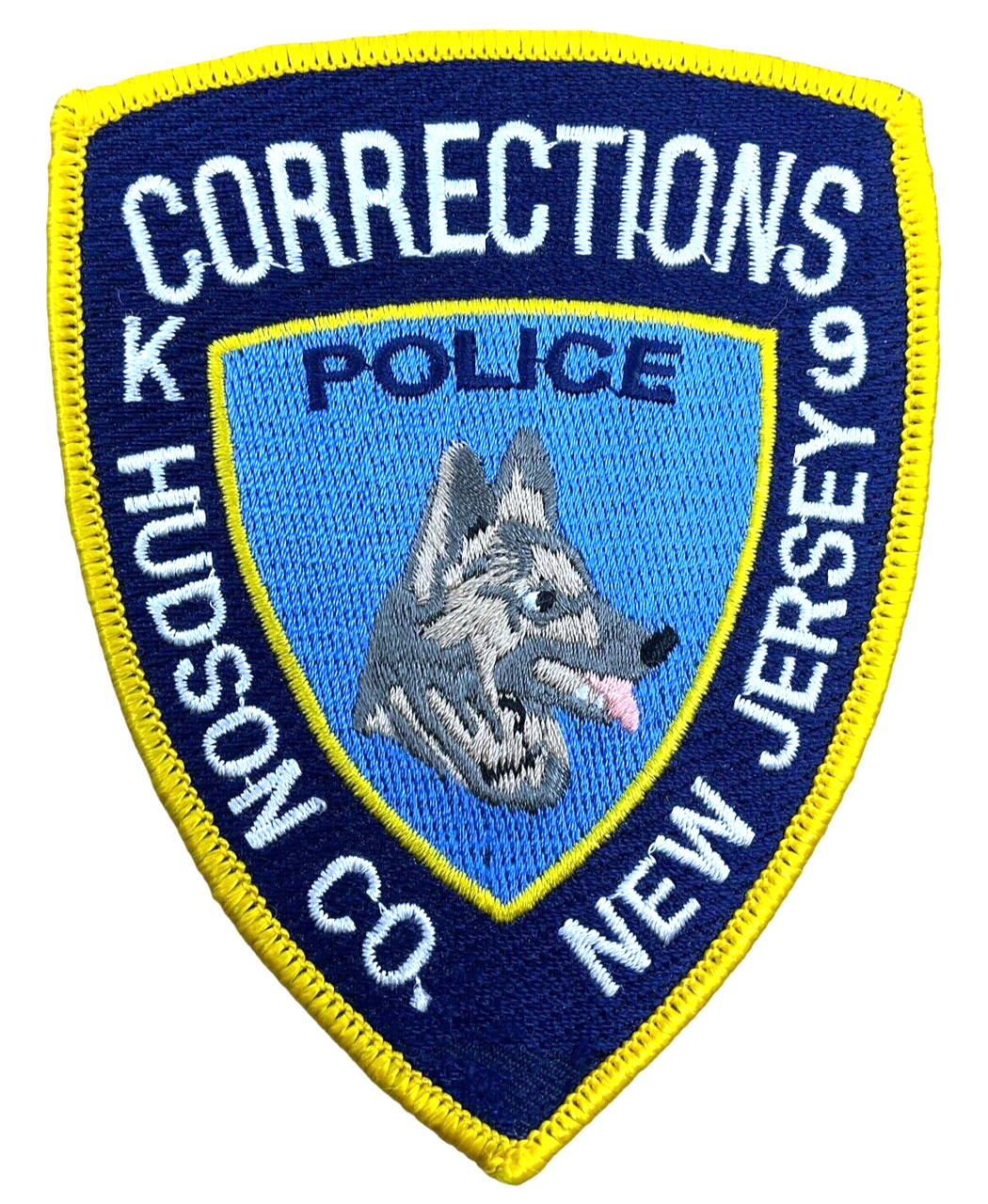 US Hudson County New Jersey K-9 Police Corrections Yellow Edge Patch US Hudson County New Jersey K-9 Police Corrections Yellow Edge Patch