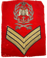 British Victorian Royal Marines Colour Sergeant Insignia Patch British Victorian Royal Marines Colour Sergeant Insignia Patch