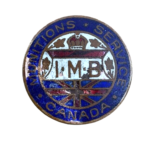 WW1 Canadian HOME FRONT IMB Munitions Service Canada Lapel Badge Insignia WW1 Canadian HOME FRONT IMB Munitions Service Canada Lapel Badge Insignia