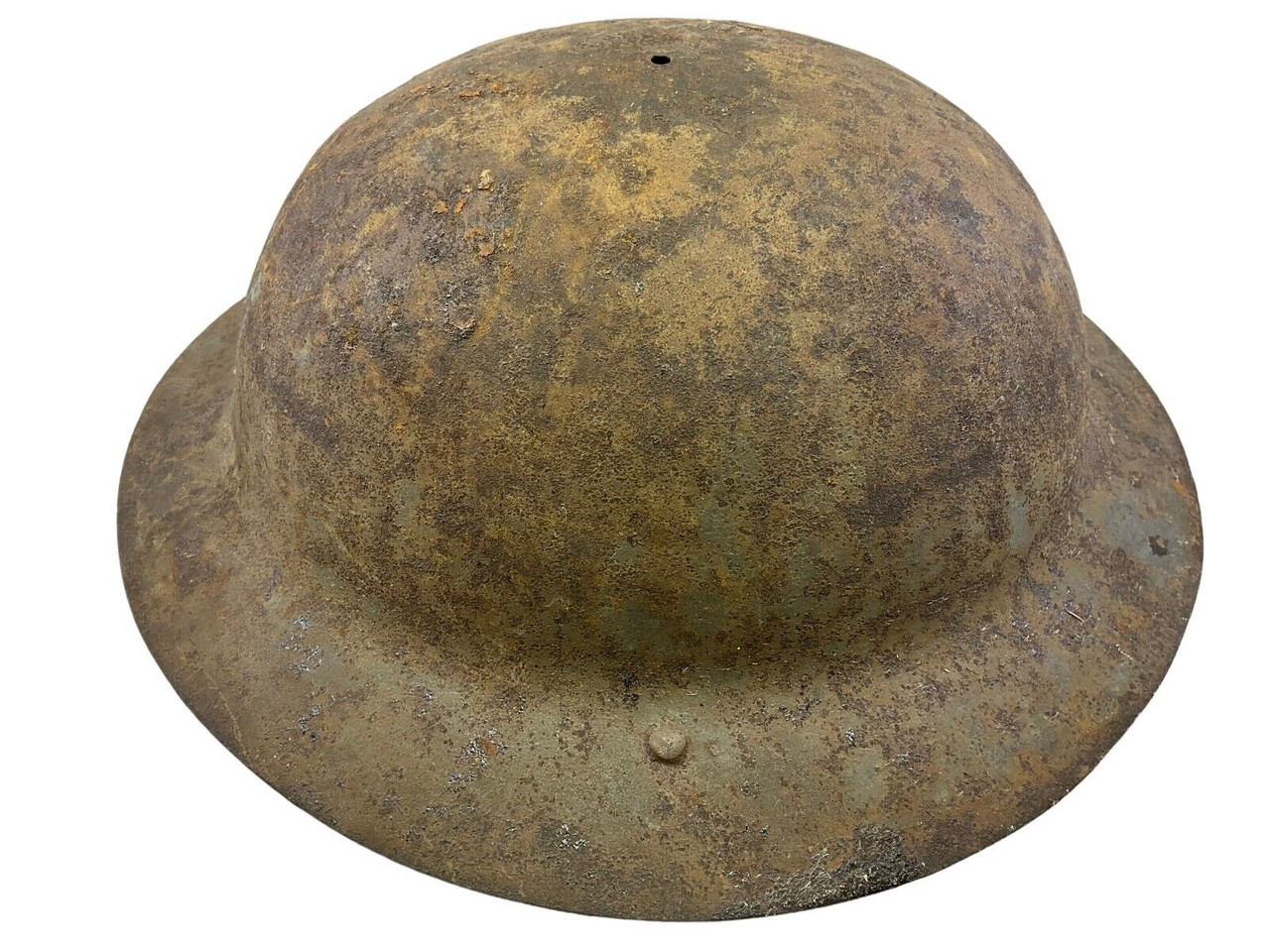 WW1 Canadian CEF Forestry Corps Painted Mk1 Brodie Raw Edge Helmet Shell WW1 Canadian CEF Forestry Corps Painted Mk1 Brodie Raw Edge Helmet Shell