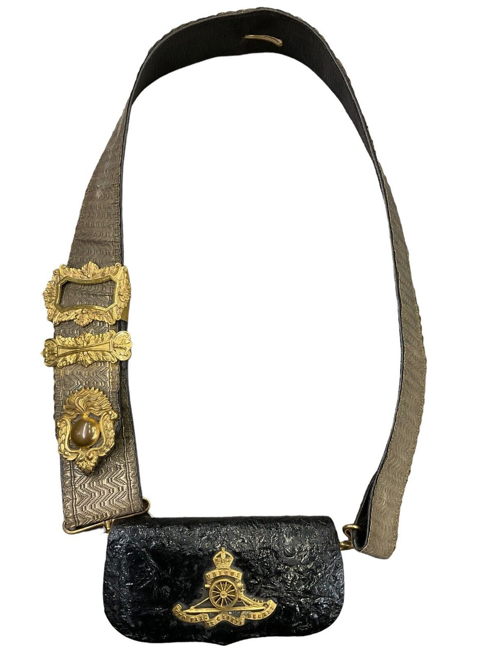Victorian British Volunteer Artillery Officers Cross Belt & Pouch Victorian British Volunteer Artillery Officers Cross Belt & Pouch