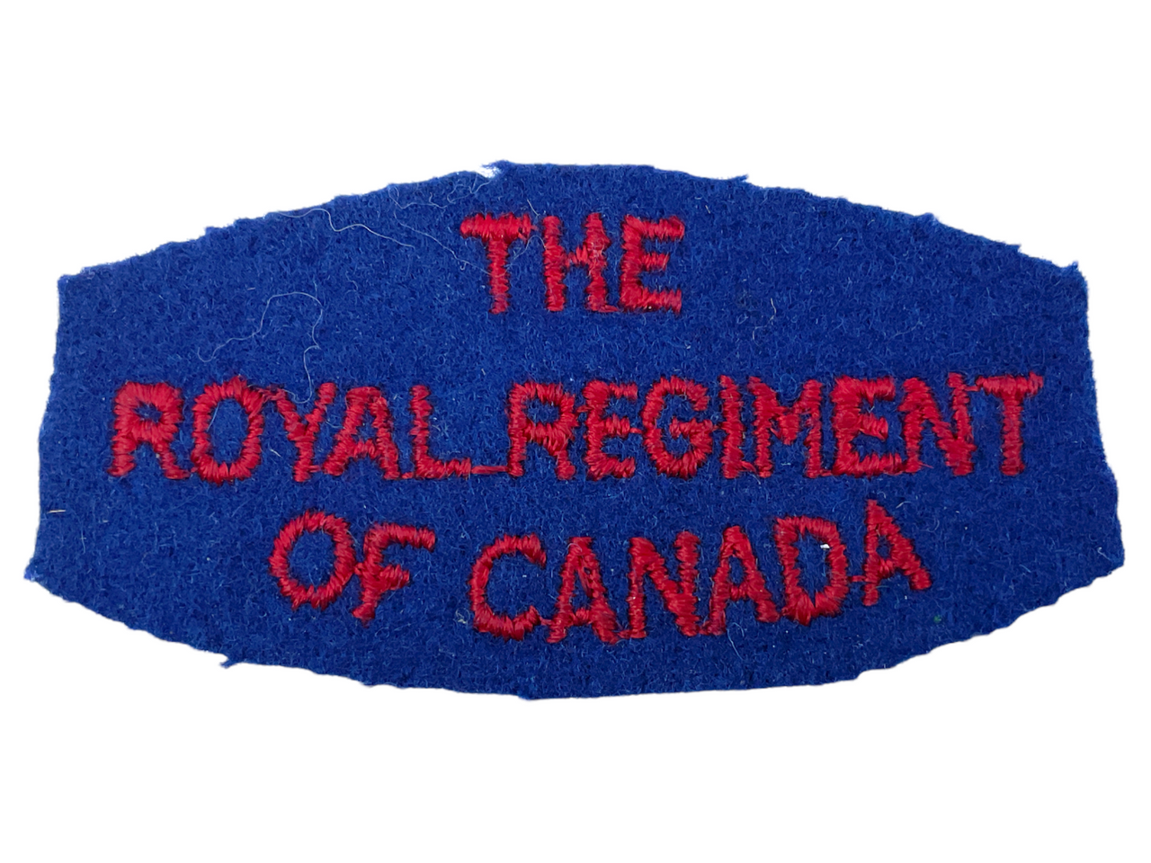 WW2 Canadian Royal Regiment Of Canada Cloth Sleeve Insignia Patch WW2 Canadian Royal Regiment Of Canada Cloth Sleeve Insignia Patch