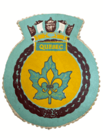 WW2 Canadian RCSC Sea Cadets Ships Crest Quebec Printed Leather Patch