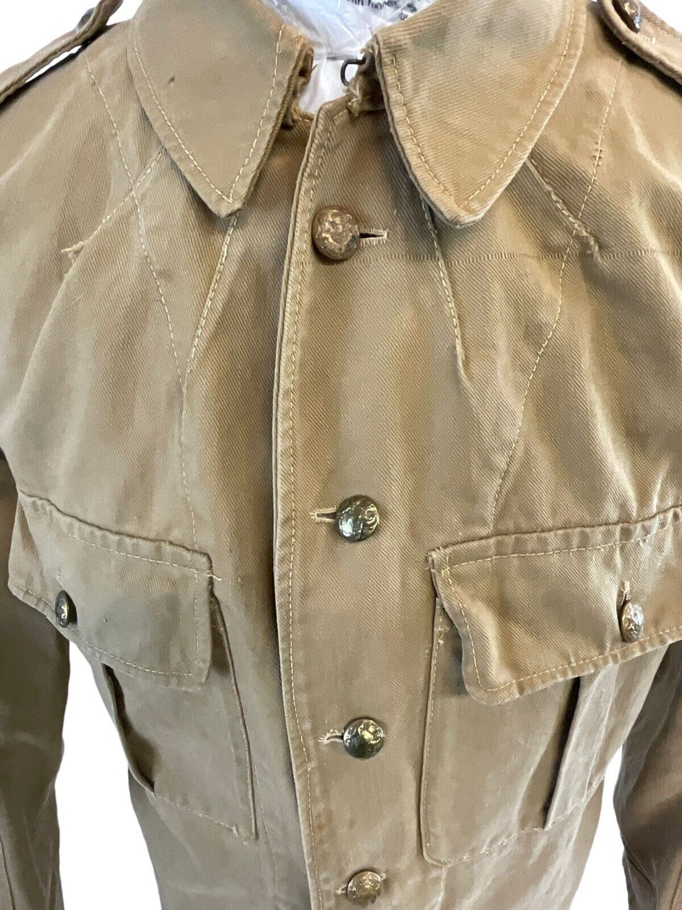 WW1 British BEF 7th Territorial Hants Regiment Summer Tropical Tunic Jacket WW1 British BEF 7th Territorial Hants Regiment Summer Tropical Tunic Jacket