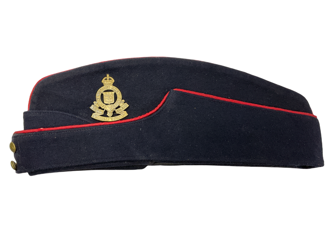 WW2 Canadian RCOC Ordnance Corps Coloured Field Service Cap Red Piped WW2 Canadian RCOC Ordnance Corps Coloured Field Service Cap Red Piped