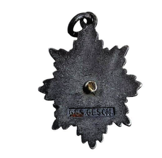 WW1 Imperial German Enameled Hamburg Cross with Miniature WW1 Imperial German Enameled Hamburg Cross with Miniature