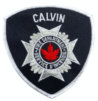 Canadian Calvin Ontario White Edge Fire Department Patch Canadian Calvin Ontario White Edge Fire Department Patch