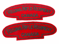 WW2 Canadian Regina Rifle Regiment Shoulder Title Pair WW2 Canadian Regina Rifle Regiment Shoulder Title Pair