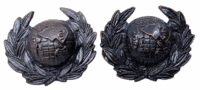 British RM Royal Marines Officers Collar Badge Insignia Pair