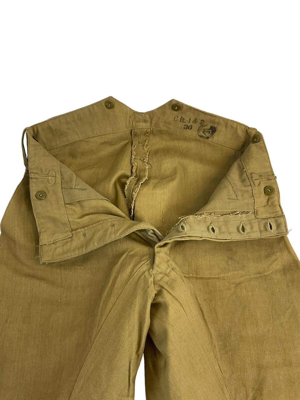 WW1 Canadian CEF Khaki Cotton Drill Riding Breeches Trousers Pants WW1 Canadian CEF Khaki Cotton Drill Riding Breeches Trousers Pants