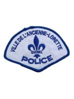 Canadian Ville De L'Ancienne-Lorette Quebec Police Department Blue Border Patch Canadian Ville De L'Ancienne-Lorette Quebec Police Department Blue Border Patch