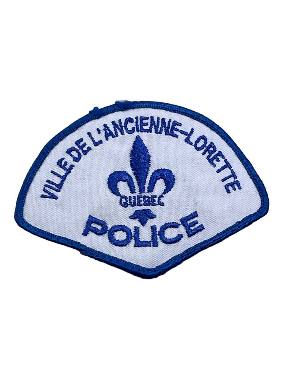 Canadian Ville De L'Ancienne-Lorette Quebec Police Department Blue Border Patch Canadian Ville De L'Ancienne-Lorette Quebec Police Department Blue Border Patch