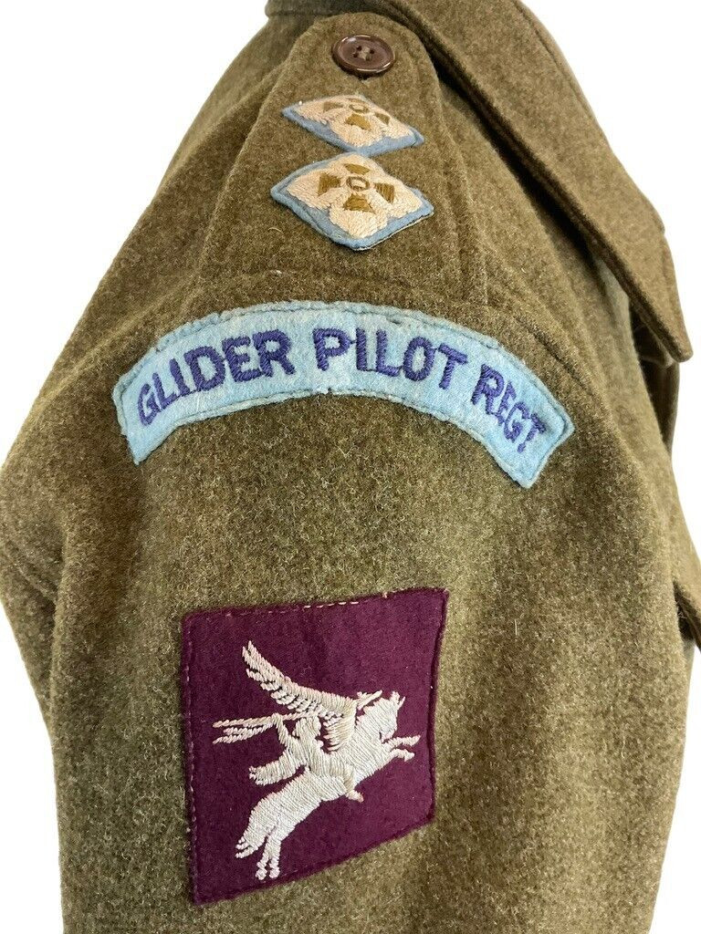 WW2 British RAF Glider Pilot Regiment Officers Battle Dress Jacket Dated 1943 WW2 British RAF Glider Pilot Regiment Officers Battle Dress Jacket Dated 1943