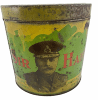 WW1 Canadian CEF Sir Haig Tobacco Tin EMPTY