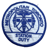 Canadian Metropolitan Toronto Station Duty Blue Edge Police Patch