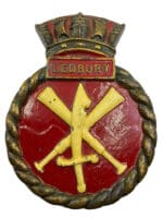 WW2 British Royal Navy HMS Ledbury Bronze Ships Plaque