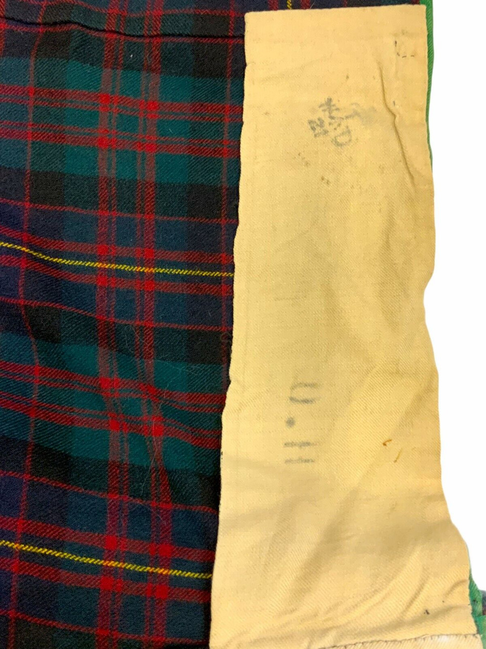 Canadian Cameron Highlanders Of Ottawa 1921 Dated Kilt No Buckles Canadian Cameron Highlanders Of Ottawa 1921 Dated Kilt No Buckles