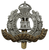 WW1 British BEF Suffolk Regiment Cap Badge