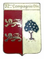 French France 32nd Compagnie Division Badge Insignia