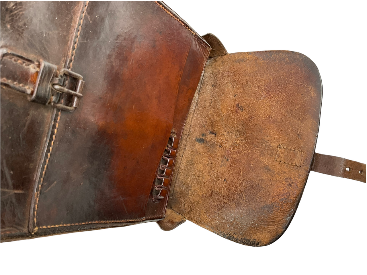 WW1 Imperial German Messenger Bicycle Dispatch Rider Leather Pouch Hussar Marked WW1 Imperial German Messenger Bicycle Dispatch Rider Leather Pouch Hussar Marked