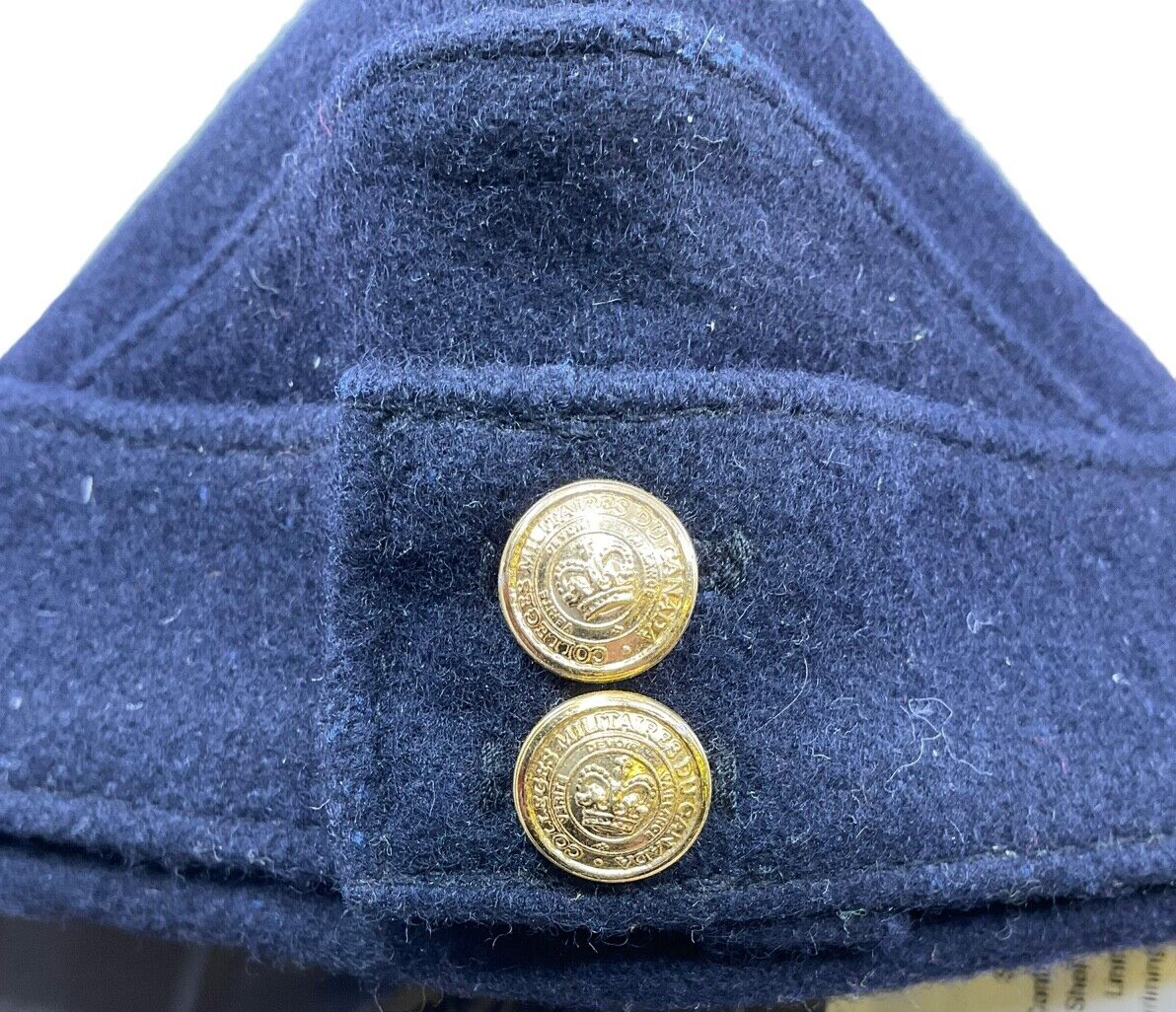 Canadian RMC Military College Garrison Wedge Cap Size 7 1/4 Canadian RMC Military College Garrison Wedge Cap Size 7 1/4