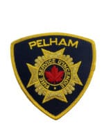 Canadian Pelham Ontario Fire Service Department Gold Border Patch
