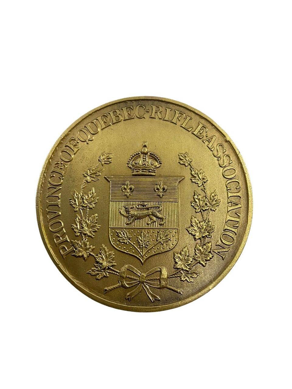 Canadian Province Of Quebec Rifle Association 1947 Pistol Gold Rating Medal Canadian Province Of Quebec Rifle Association 1947 Pistol Gold Rating Medal