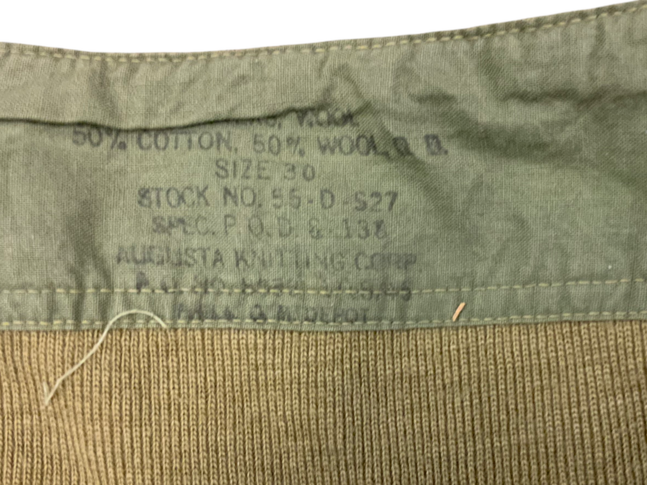 WW2 US Army Wool Draws Thermal Underwear Size 30 WW2 US Army Wool Draws Thermal Underwear Size 30