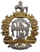 WW2 Canadian 1st Hussars Officers Cap Badge JR Gaunt Maker Marked