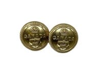 WW2 Canadian Navy RCN Officers Peak Cap Hat Buttons Pair WW2 Canadian Navy RCN Officers Peak Cap Hat Buttons Pair