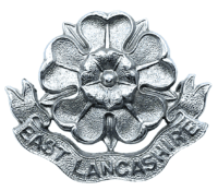 British East Lancashire Officers Cap Badge Insignia 1.5 Inch British East Lancashire Officers Cap Badge Insignia 1.5 Inch