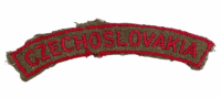WW2 British Czech CZECHOSLOVAKIA Nationality Shoulder Title Insignia Single