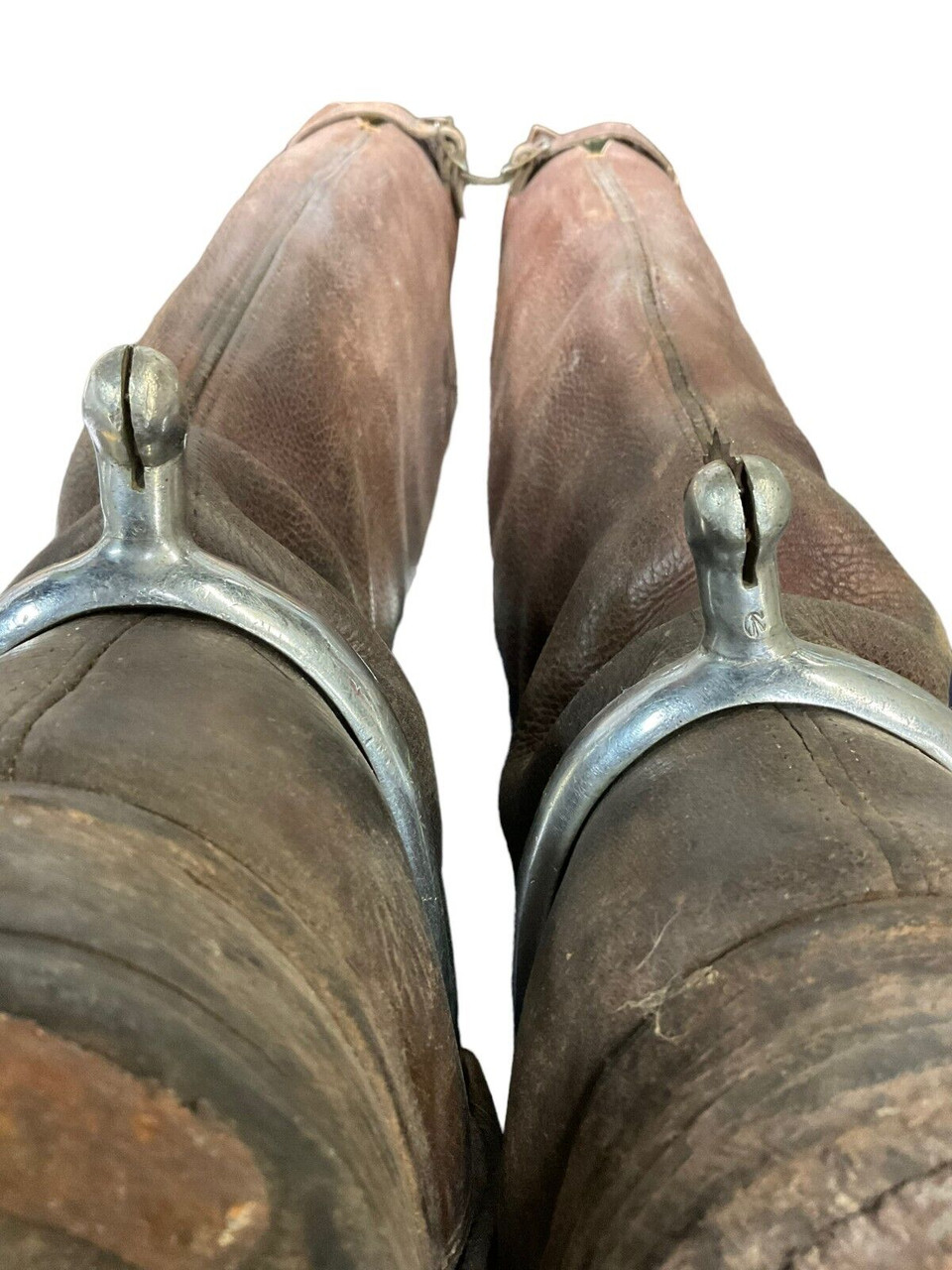 WW1 Canadian CEF Officers High Top Leather Boots with C Broad Arrowed Spurs WW1 Canadian CEF Officers High Top Leather Boots with C Broad Arrowed Spurs