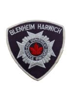 Canadian Blenheim Harwich Ontario Fire Service Department White Border Patch