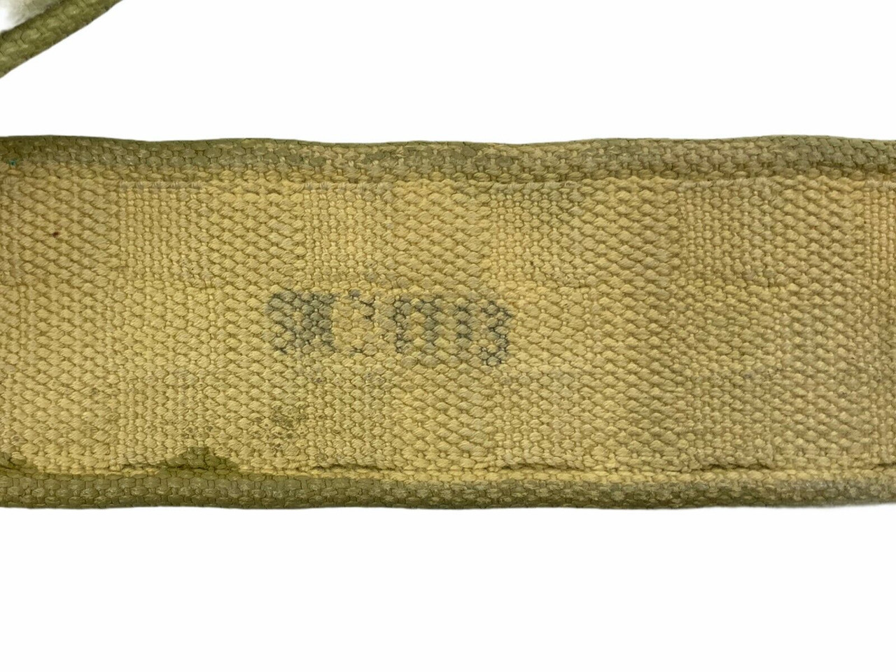 WW2 Canadian 37 Pattern Web Belt Blancoed 2 WW2 Canadian 37 Pattern Web Belt Blancoed 2