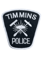 Canadian Timmins Ontario White Edge Police Patch Canadian Timmins Ontario White Edge Police Patch